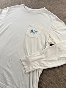 T-shirt uomo Vineyard Vines media bianca manica lunga con disegno Yeti Whale - Foto 1 di 10