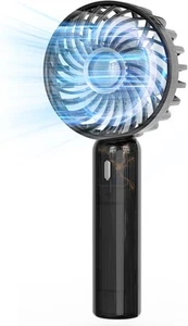 Portable Mini Handheld Fan Transparent Design Small Fan Adjustable USB - Picture 1 of 6