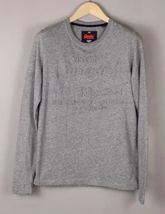 SUPERDRY Men T-Shirt Label Sweater Jumper Size S BEZ240 - Picture 1 of 7
