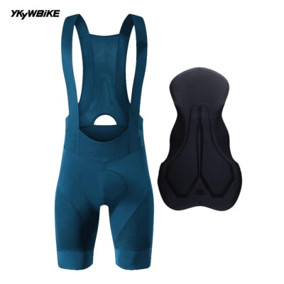 YKYWBIKE Men's Cycling Bib Shorts Road Bike Bibs Bicycle Tights MTB Bib Pants - Image 1 of 4