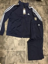 adidas 3 Stripe Tracksuit  L Navy And White Bnwt Regular