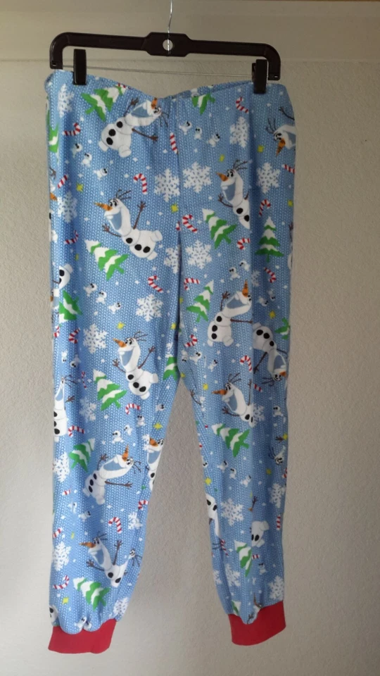 Disney Olaf From Frozen Pajama Pants Kids Size L (12-14) Pre-owned - Image 1 of 4