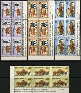 New Zealand Fire Engines 1977 set of 4 plate blocks of 6 MNH SG: 1156/9 - Picture 1 of 2