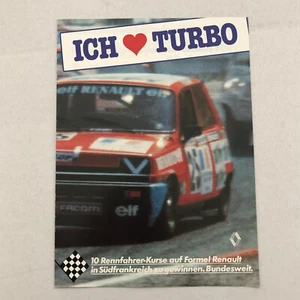 Renault 5 Alpine Turbo Special Sales Brochure Catalog GERMAN Text - Picture 1 of 4
