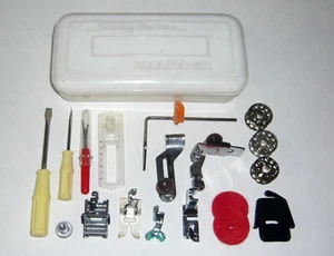 Nähmaschinen Zubehör Set, Accessories mit Werkzeug, Nähfüßen, Spulen, Set- 2 - Bild 1 von 3