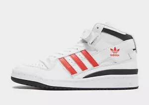 Adidas Originals Forum Mid ( Men Sizes: UK 8.5, 10 & 10.5 ) White / Red-Black - Picture 1 of 9
