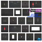 KNIGHTSBRIDGE SCREWLESS FLATPLATE LIGHT SWITCHES & SOCKETS MATT BLACK RANGE