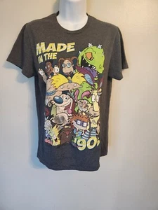 Official Nickelodeon Made In The 90’s Logo T-Shirt Size Sm Color Gray - Picture 1 of 2