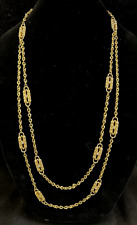 Camrose & Kross JBK gold Tone Rhinestone Paper Clip Chain Necklace 2 In One  