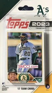 Oakland Athletics 2023 Topps Juego de 17 cartas de equipo sellado de fábrica con 5 tarjetas de novato - Imagen 1 de 2