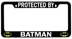 Marco de placa de metal negro protegido por Batman automático DC - Imagen 1 de 1