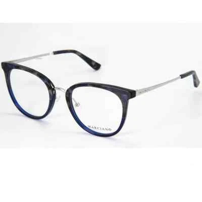 Marciano By Guess GM0351 055 Blue Havana Plastic Eyeglasses Frame 53-21-140 RX - Image 1 of 3