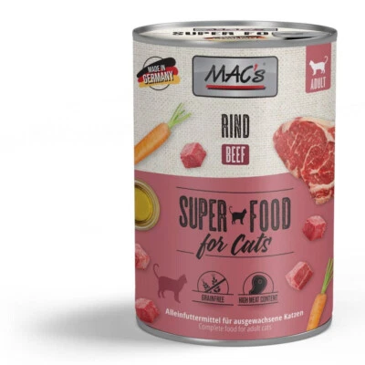 MAC's Cat Nassfutter für Katzen Rind 400g Katzenfutter - Bild 1 von 2