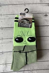 DISNEY STARWARS YODA MANDALORIAN SOCKS - 2 Pk - SZ 6 1/2-12 -MEN/WOMEN SOCKS - Picture 1 of 4