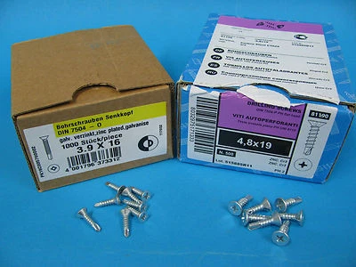 DRESSELHAUS DIN 7504 Bohrschrauben selbstschneidend Senkkopfschrauben Blechschrauben verz.