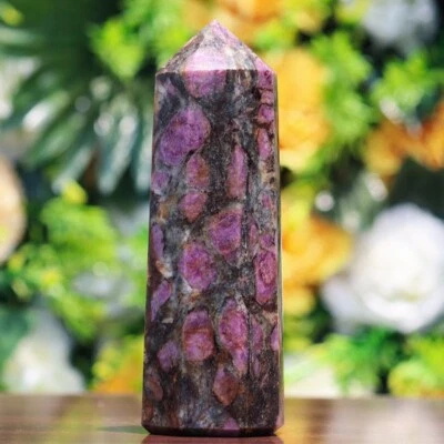 Pink Ruby Corundum Obelisk Tower Point 5.9in x 2.1in x 2.1in 770g - Image 1 of 4