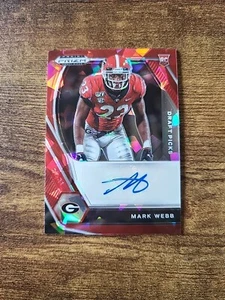 2021 Prizm Red Cracked Ice Mark Webb Auto Chargers Georgia RC Rookie #DPA-MAW - Bild 1 von 2