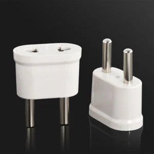 US USA To EU Europe Charger Wall AC Power Plug Adapter Converter Travel Charge - Picture 1 of 12