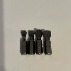 Snap On Flat Screwdriver Bits X4 NEW - Picture 1 of 2