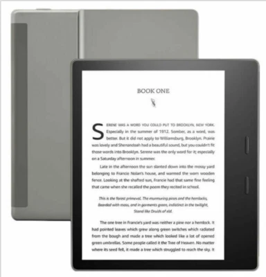 **Sin anuncio**Amazon Kindle Oasis (10.ª generación) 32 GB, Wi-Fi + LTE, 7", grafito impecable Foto 1 de 3