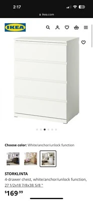 宜家 STORKLINTA 4 抽屉梳妆台 — 第 1/3 张图片