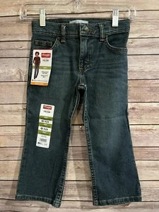 Wrangler Boys Jeans Size 4 Regular. Loose~Adj Waist ~Flex Comfort NEW - Picture 1 of 8