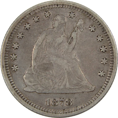 1878 Seated Liberty Quarter XF EF Extremely Fine Silver 25c SKU:I4197 Cover