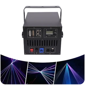 Luz Láser 10W RGB DMX Todo Color ILDA Escenario DJ KTV Club Fiesta 30KPPS Aluminio - Imagen 1 de 20