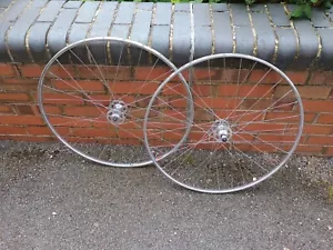 VINTAGE CAMPAGNOLO RECORD TUBULAR WHEEL SET, LARGE FLANGE. - Picture 1 of 9