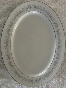 Noritake Marywood 2181 China Oval Serving Platter 13 1/2" Long 10 1/4" Wide - Picture 1 of 4