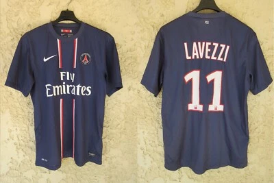 Maillot PSG PARIS SAINT-GERMAIN 2013 LAVEZZI n°11 shirt NIKE jersey camiseta M - Photo 1/4