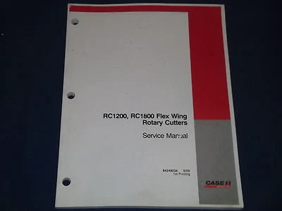 CASE RC1200 RC1800 FLEX WING ROTARY CUTTER SERVICE SHOP WORKSHOP REPAIR MANUAL - Image 1 of 3