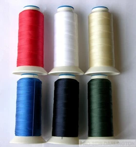 STRONG BONDED NYLON THREAD 40s ( CHOICE OF COLOURS ) 500 METRE - Picture 1 of 16