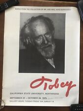 RARE TOBEY exhibition poster from Hans Burkhardt collection SIGNED