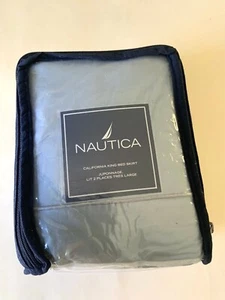 Nautica Cal King Bed Skirt Blue - Picture 1 of 2