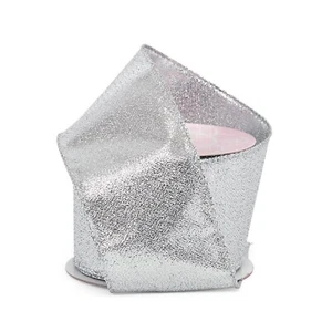 Silver Sandy Metallic Wired Ribbon - 2 1/2in. x 10 Yards (pm56171199) - Picture 1 of 1