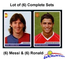 (6) 2006/07 Panini Champions League 384 Stickers Set & Album-6 MESSI+RONALDO RCS