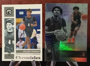 2021-22 Panini Chronicles Draft Picks Jalen Green Rookies RC #4 + E card #104