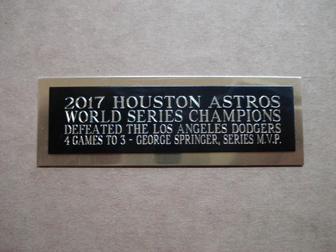 2017 Houston Astros Champs Nameplate For A Baseball Card Plaque or Ball Cube 1X3 Cover