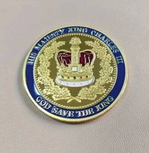 King Charles III God Save the King Coronation Souvenir Coin 2023 Free UK P/P - Picture 1 of 5