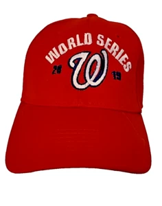 Washington Nationals World Series 2019 Hat Cap Red Loop Strap One Size - Picture 1 of 10
