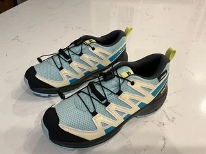 Niño Talla 3 Salomon XA Pro Impermeable (azul/blanco/amarillo/negro) - Imagen 1 de 5