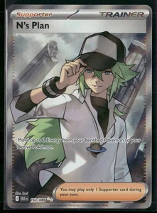 2025 Pokemon Karte Black Bolt #163/086 N's Plan Ultra Rare Full Art Holo - Bild 1 von 2