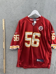 NFL Reebok Red KC Chiefs #56 SIGNED Jesrey Men's Size 54 POE - Picture 1 of 8
