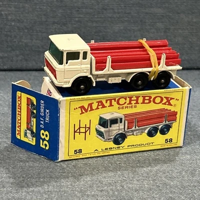 Matchbox Lesney No. Camión 58 Daf Girder 1968 vintage caja original ruedas negras Foto 1 de 4