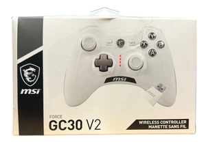 MSI Force GC30V2 White Wireless Gaming Controller Dual Vibration NEW Open Box - Picture 1 of 4