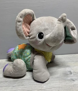 VTech Baby grauer Elefant Plüschtier Stofftier gepunktet Bandana sensorisches Spielzeug - Bild 1 von 6