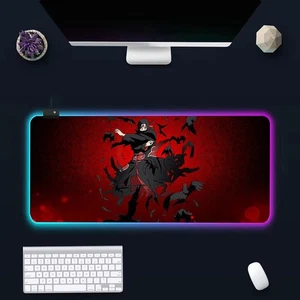 02 Anime N-narutos RGB PC Gaming Keyboard Mouse Pad LED Glowing Mouse Rubber Mat - Afbeelding 1 van 1