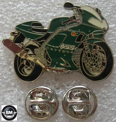 MARKENLOS Triumph Daytona 955 i Centennial Edition 2002 Model Green Pin Badge Art 0846