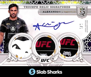 2024 Topps Royalty UFC ALEXANDRE PANTOJA TRIUMPH RELIQUIA PLATINO AUTOMÁTICO 1/1 - Imagen 1 de 2